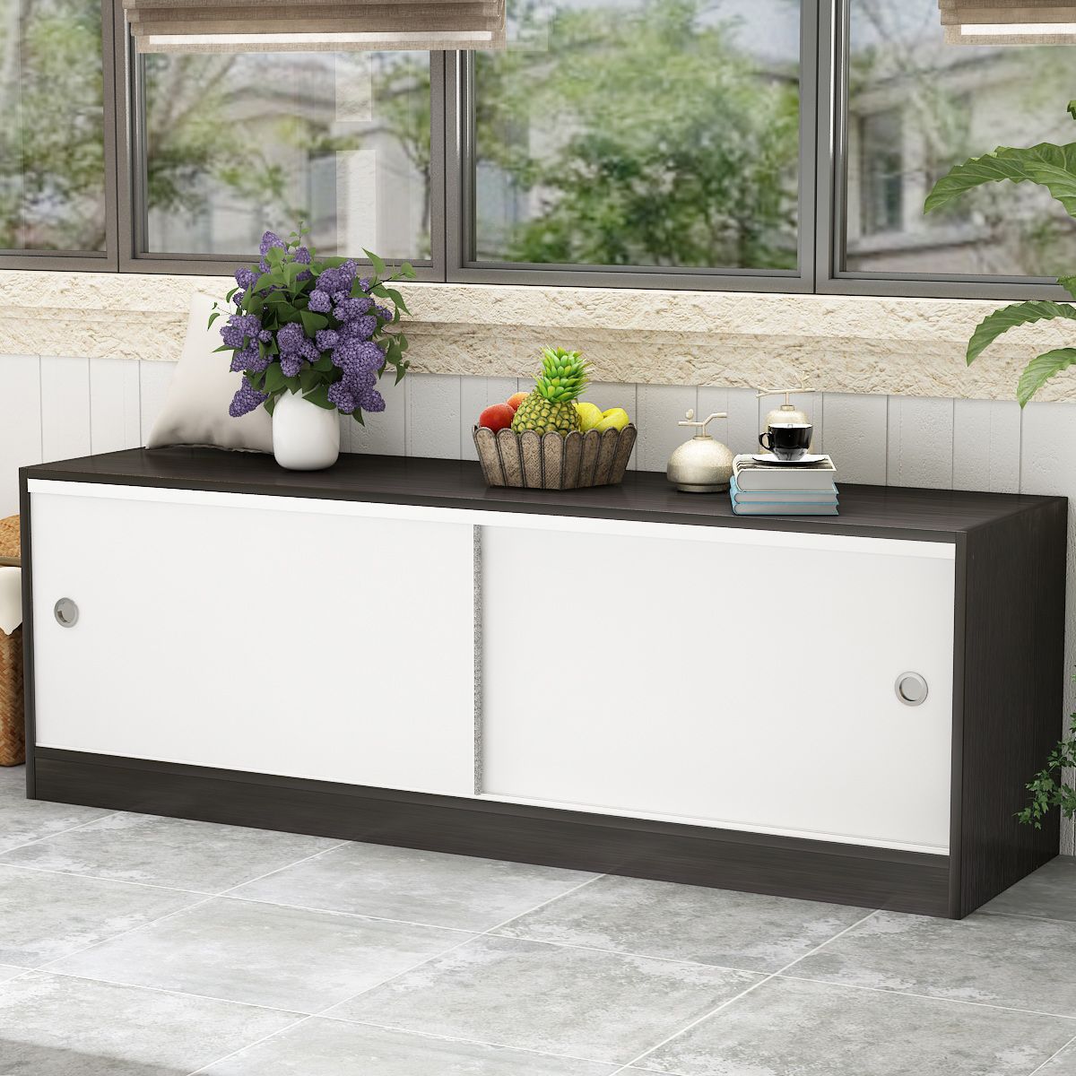 落地简约窗台柜子收纳移门地柜储物柜