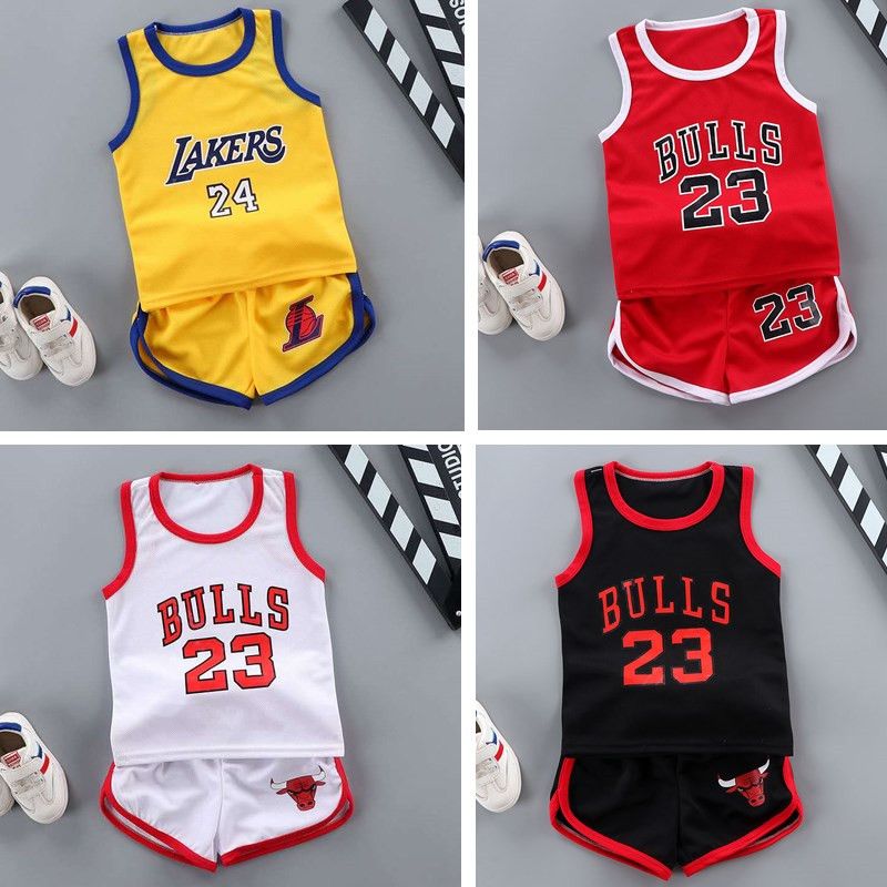 Summer Boys' vest sleeveless Shorts Set children's basketball Suit Girls' quick drying sportswear two piece set 1-9 years old