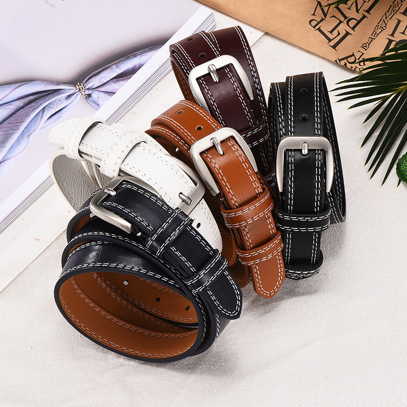 Belt ladies simple casual all-match Korean trend bf style fashion personality student Korean thin belt female decoration