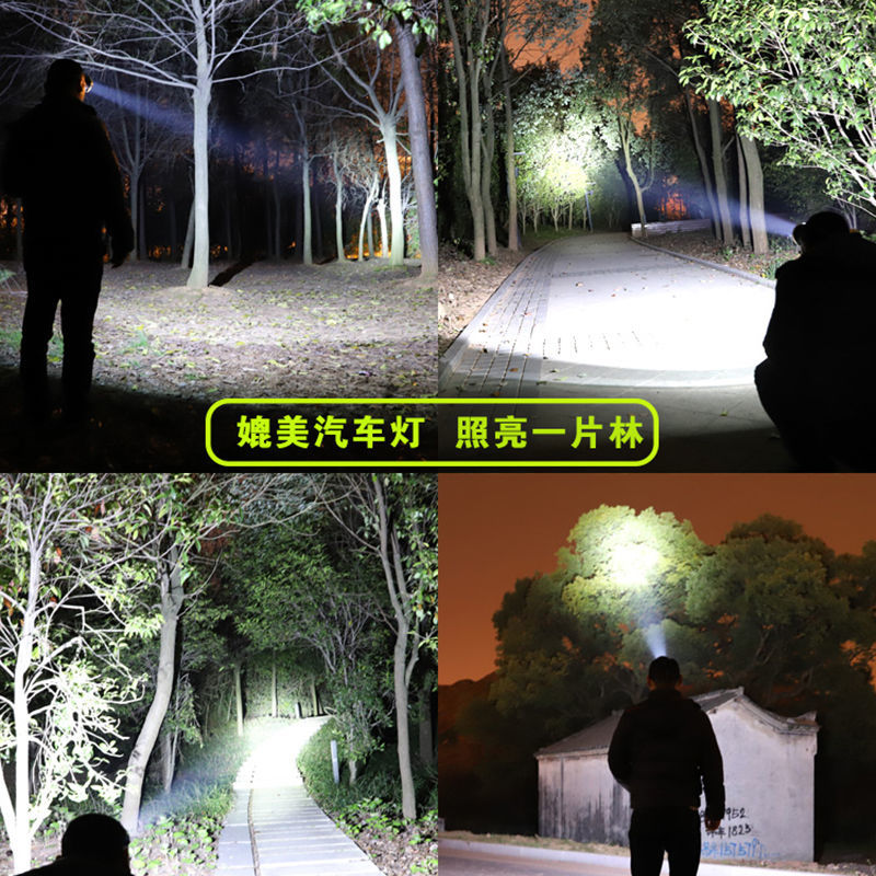 LED头灯强光超亮头戴式手电筒户外远射充电感应夜钓鱼小氙气矿灯