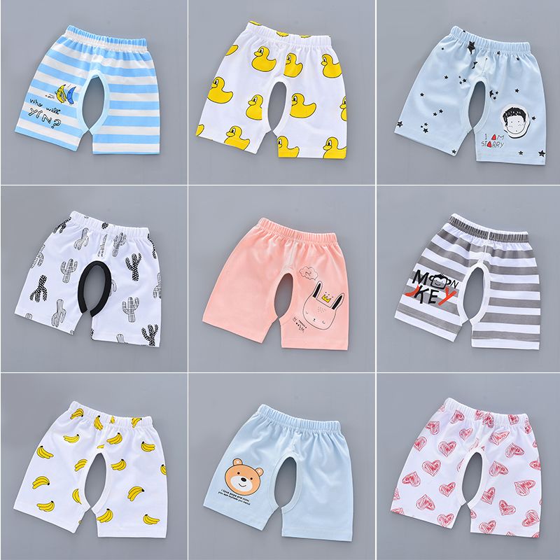 Baby shorts Summer Cotton boys' crotch pants thin 1-2-3-year-old summer pants children's Capris
