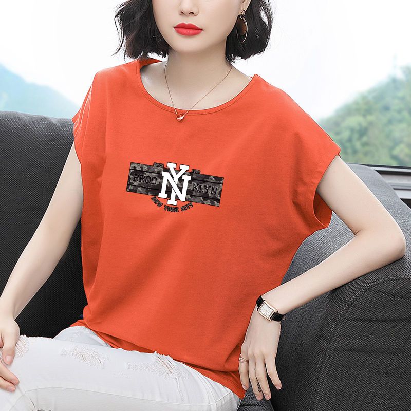 100%純棉新款優惠裝親膚棉面料夏秋季女士休閒寬鬆時尚無袖t恤