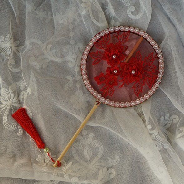 Small Tuan fan children's Tuan fan antique girl's Photo Props palm fan Chinese style Hanfu accessories fan Handmade