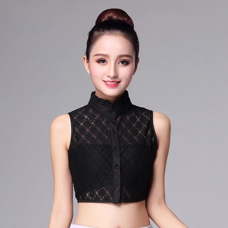 LRXN韓版假領子女百搭假領假領蕾絲薄襯衫領白色假衣領春夏秋冬季