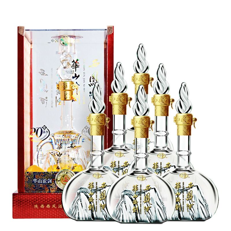 西凤酒华山论剑20年45度西凤香型纯粮食西风国产纯粮白酒整箱6瓶