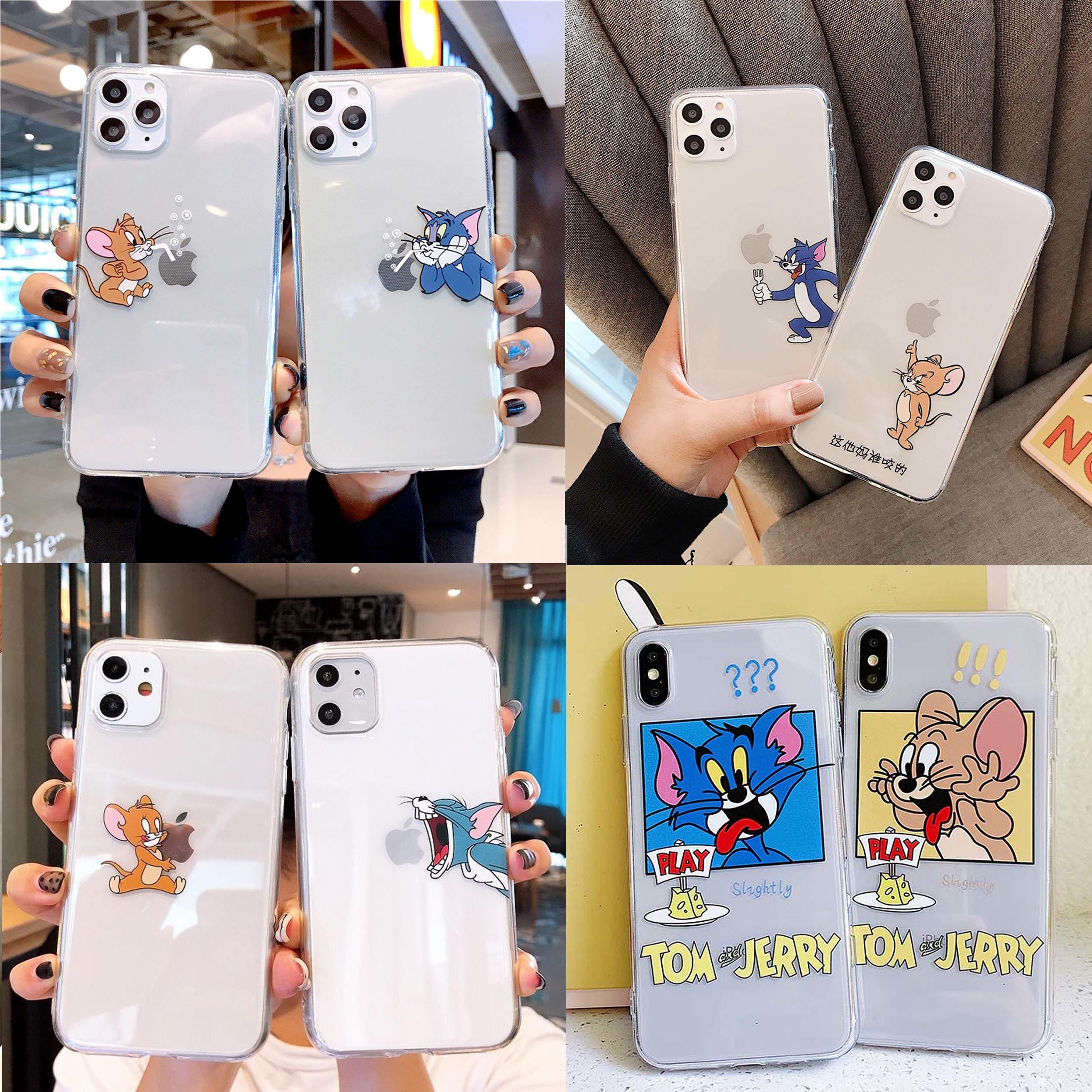 Cat and mouse iPhone 11pro xsmax mobile phone case apple 6s7 8plus transparent soft shell lovers