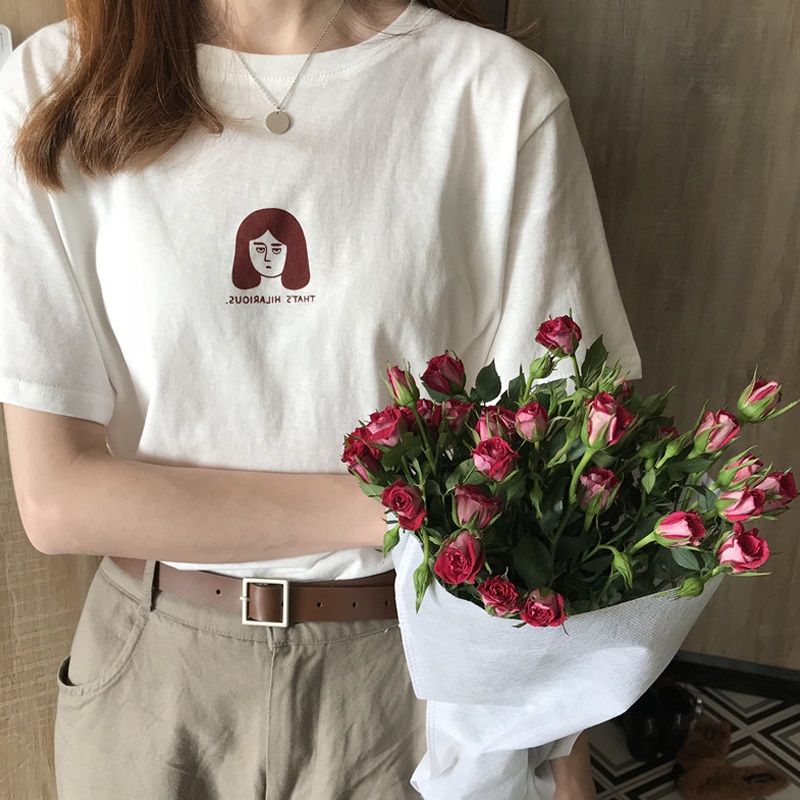 2020 new short sleeve T-shirt Korean female student loose summer versatile Mickey cartoon ins super fire white top fashion