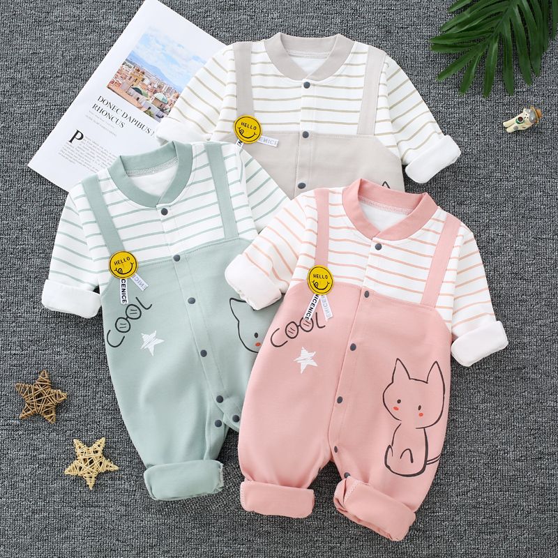 BABY BODYSUIT spring and autumn pure cotton baby spring Romper creeper thin summer newborn clothes 0-6-12 months
