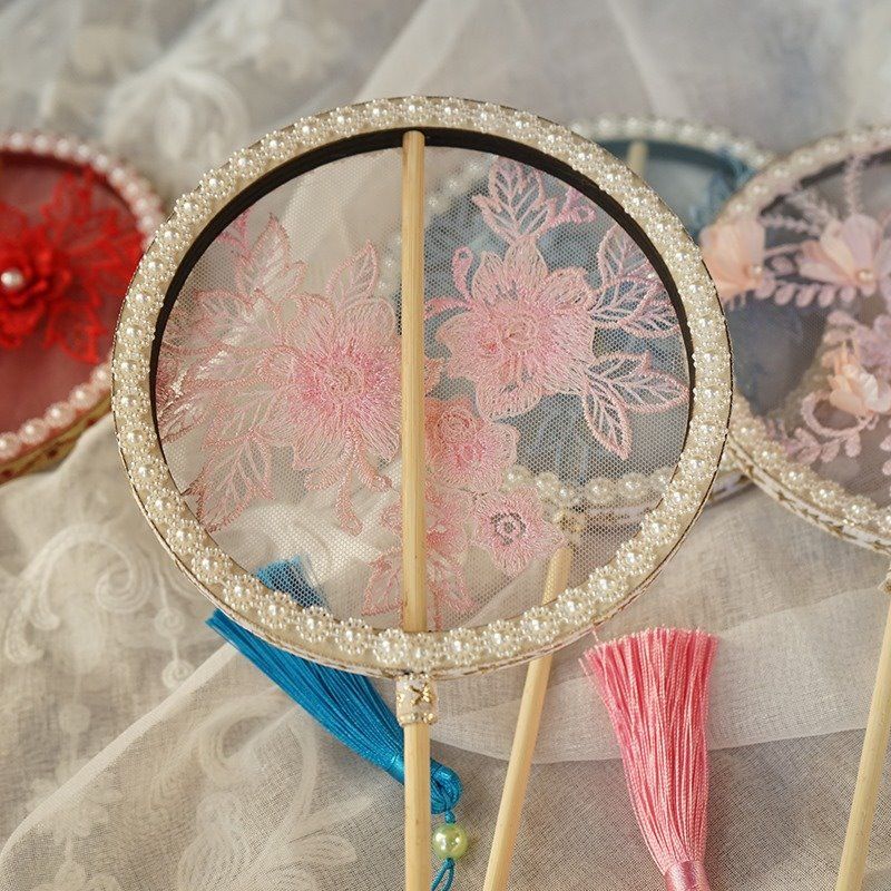 Small Tuan fan children's Tuan fan antique girl's Photo Props palm fan Chinese style Hanfu accessories fan Handmade