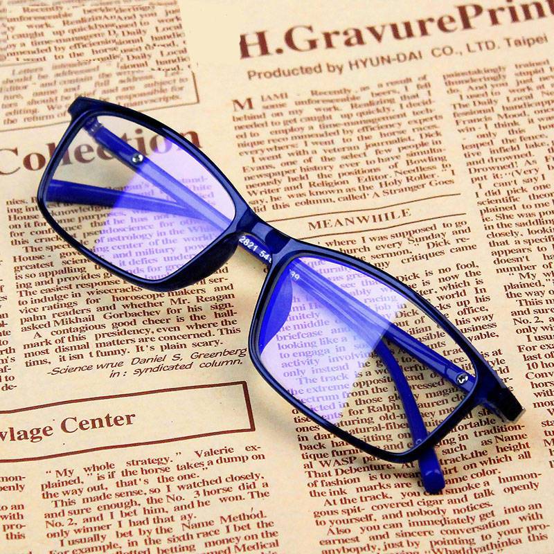 Anti blue radiation glasses men's myopia flat lens trend eye frame with myopia frame women's anti fatigue goggles