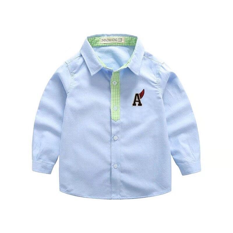 Children's clothing men's autumn clothes boys' shirts long-sleeved handsome big boys spring and autumn children's tops boys autumn candy color shirts