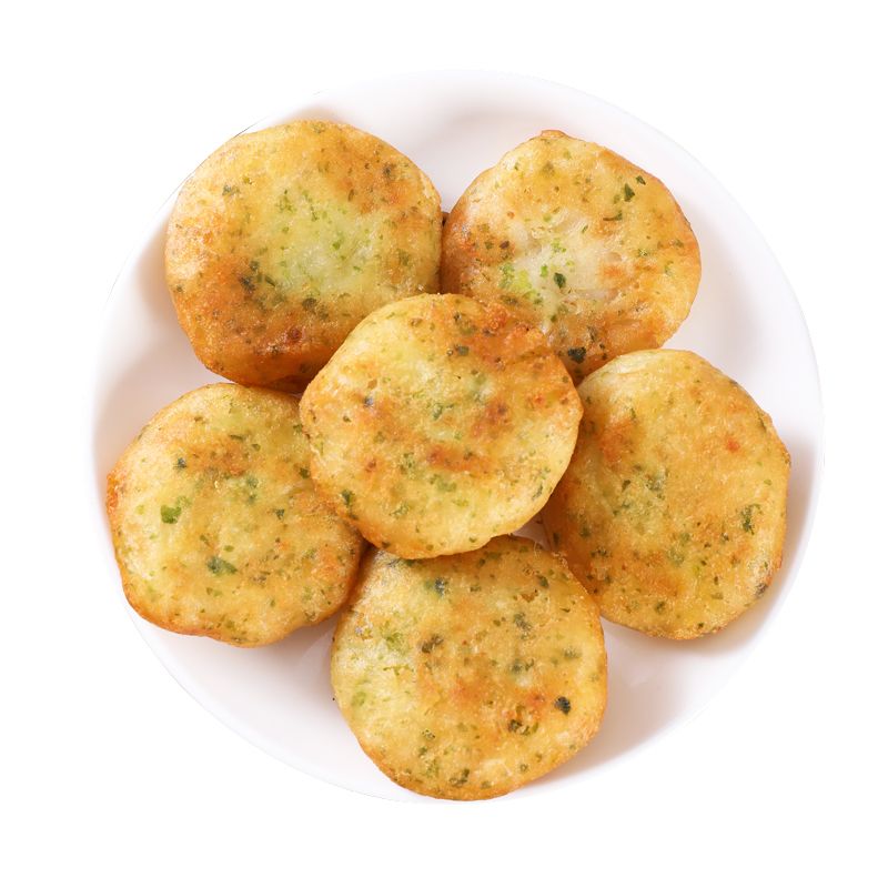 海苔鱼香虾饼冷冻鳕鱼虾仁饼半成品速冻海苔鱼虾饼油炸小吃汉堡饼