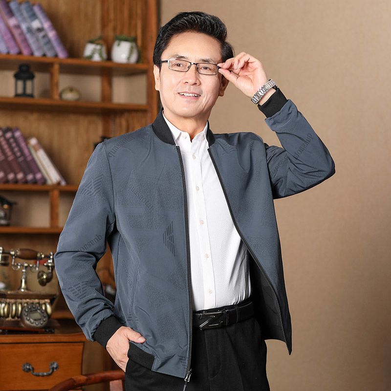 双面外套男春装2020新款商务休闲两面穿中年爸爸上衣春秋男士夹克