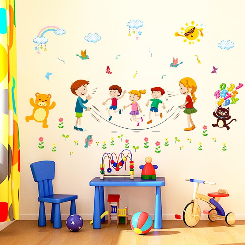 可爱卡通墙贴画贴纸儿童宝宝卧室床头幼儿园教室走廊