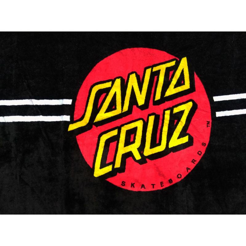 santa cruz原装正品滑板潮牌黑色纯棉浴巾男女成人柔软大沙滩毛巾