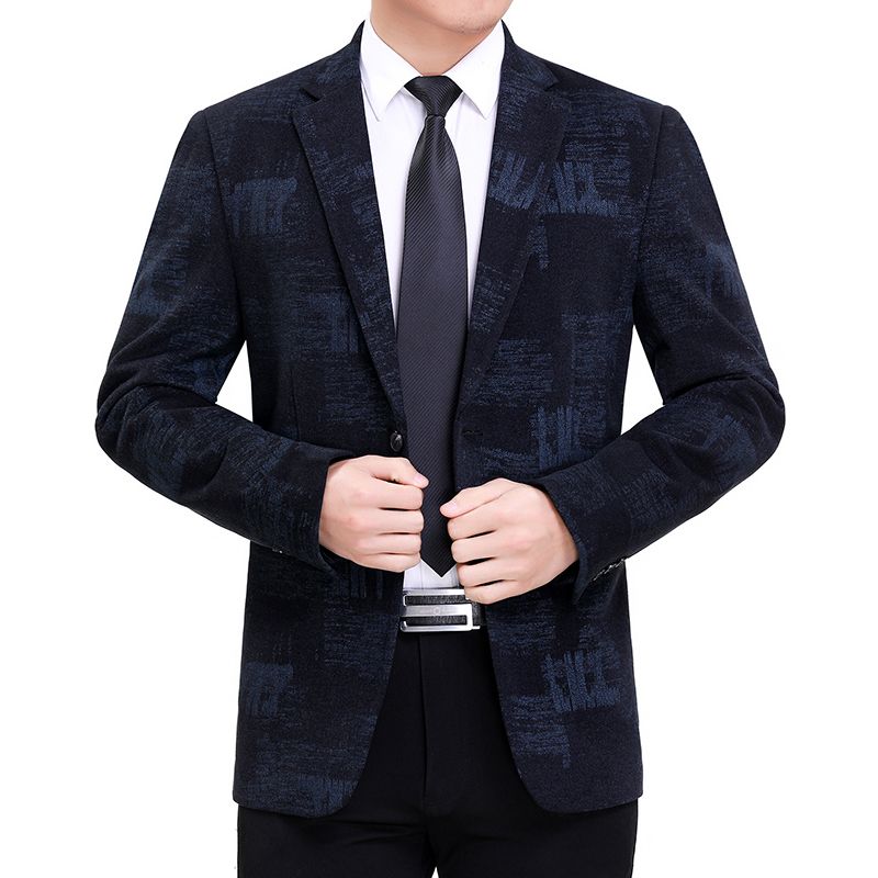 中青年男士休闲西服男装上衣 新款男小西装弹力暗纹韩版外套