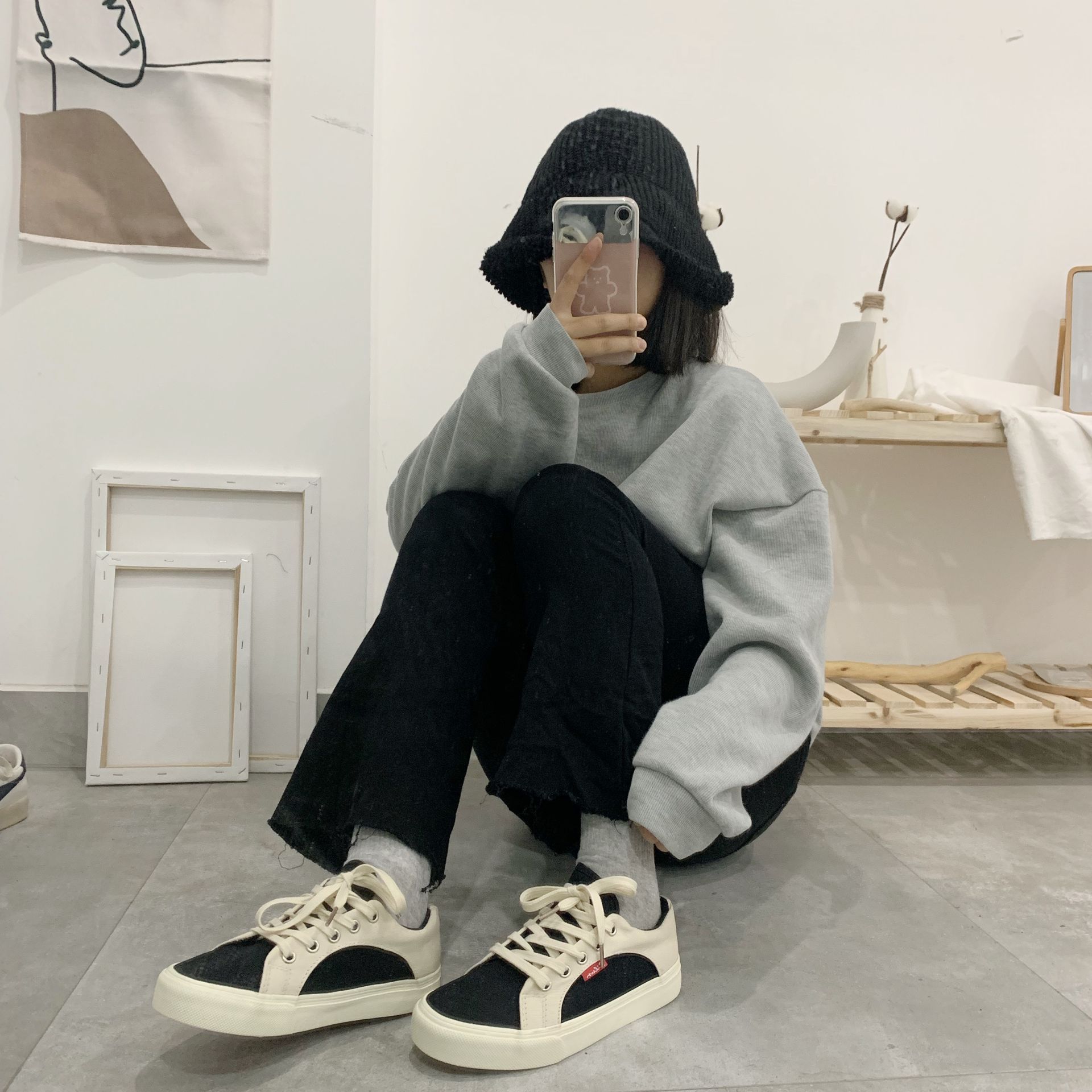 港风低帮帆布鞋女2020新款韩版百搭学生ulzzang板鞋网红ins潮鞋