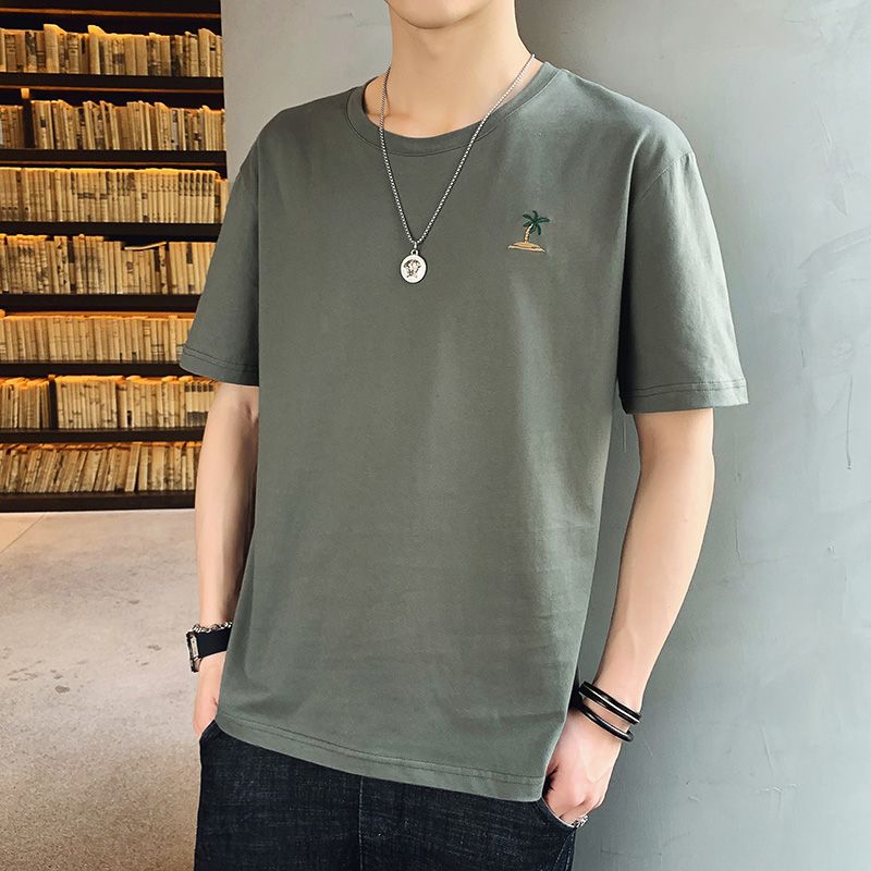 2022新款夏季男士短袖T恤寬鬆青少年初中學生韓版潮流半袖ins體恤