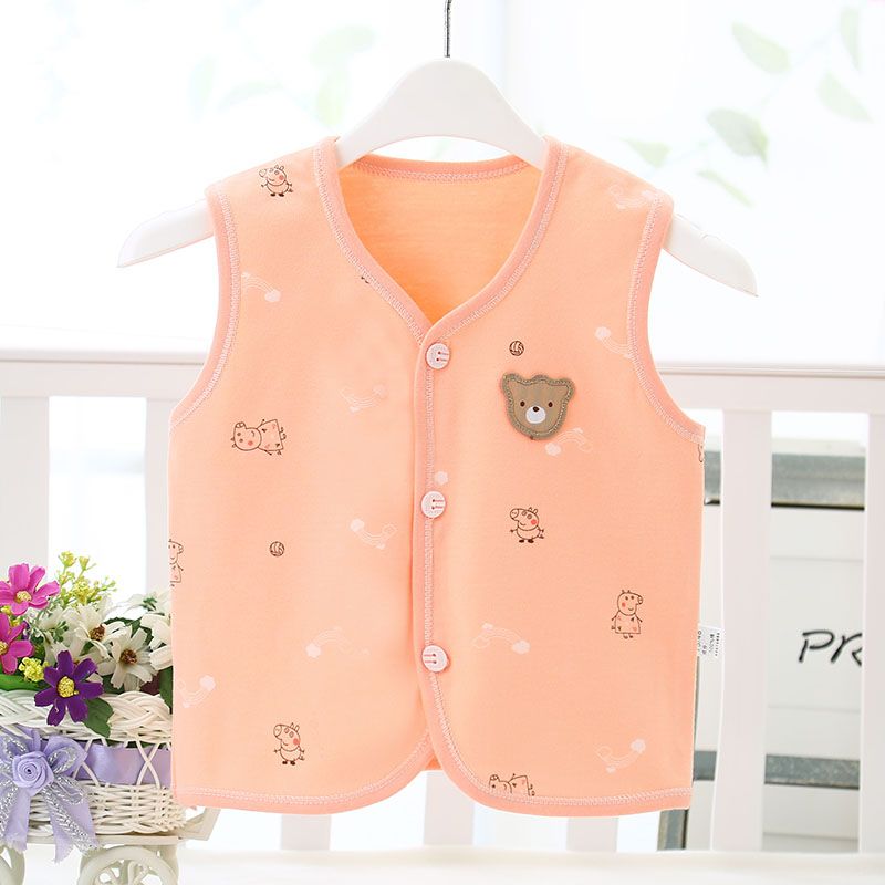 Baby cotton vest summer style boys' and girls' warm newborn Camisole thin vest 0-3-6-12 months