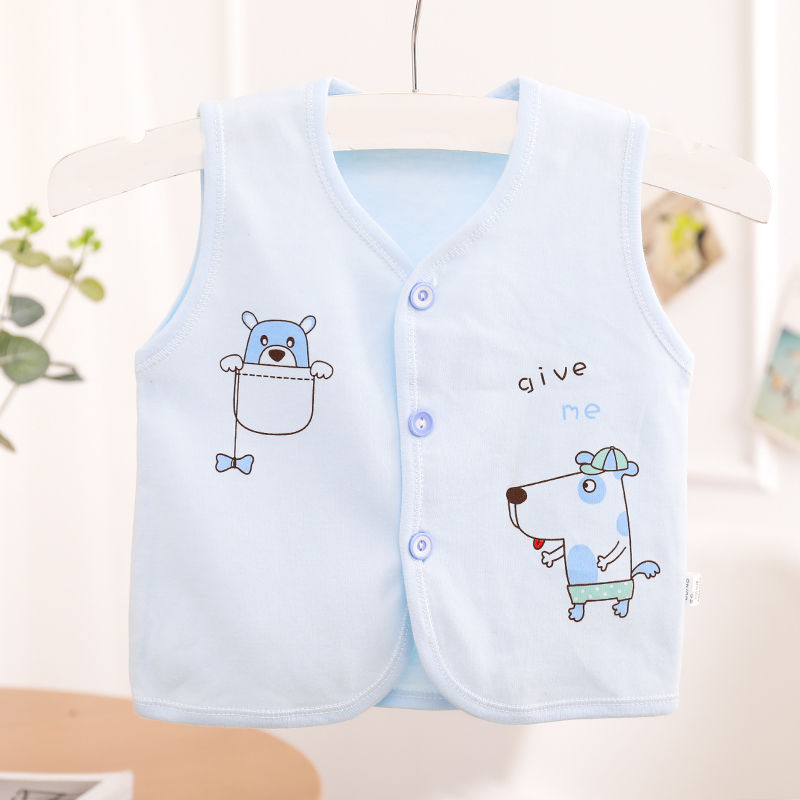Baby cotton vest summer style boys' and girls' warm newborn Camisole thin vest 0-3-6-12 months