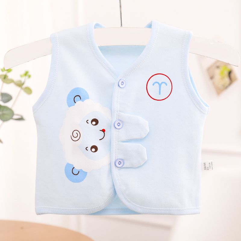 Baby cotton vest summer style boys' and girls' warm newborn Camisole thin vest 0-3-6-12 months