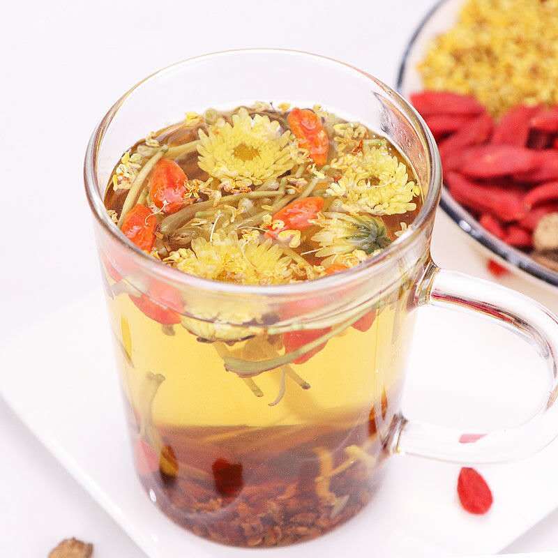 菊花决明子牛蒡养肝茶护肝熬夜喝酒清肝伤肝明目口臭茶醒酒养生茶