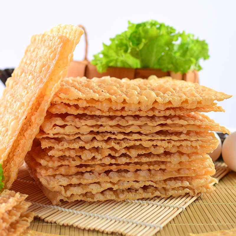 山东杂粮煎饼果子薄脆香酥麻叶煎饼摊脆片脆饼商用30片-240片专用