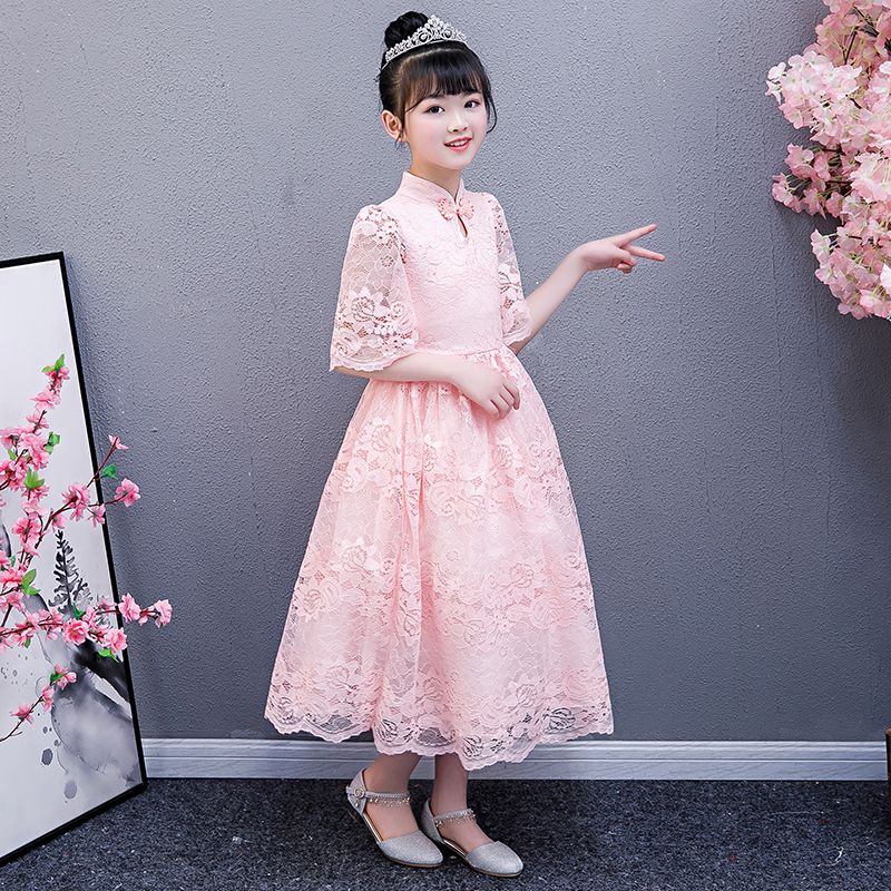 Girl's cheongsam dress spring new children's Princess Dress summer little girl's dress long skirt Chinese style skirt