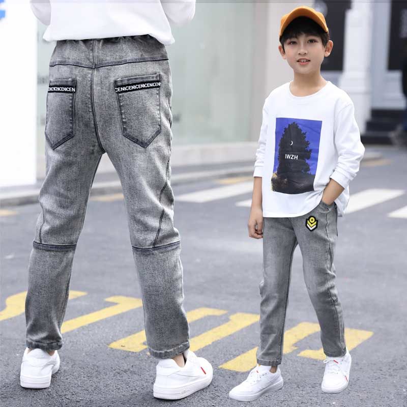 Boys' jeans children's pants 2020 small and medium-sized children's pants fashion autumn children's wear Korean casual pants