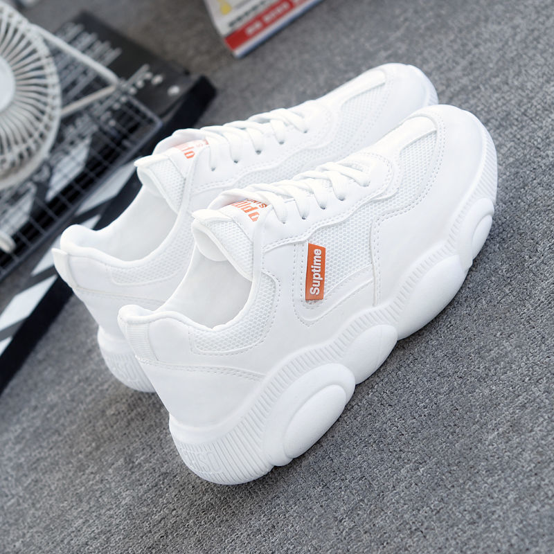 Bear sole female father shoes women sports shoes Student Korean version casual small white shoes women breathable mesh