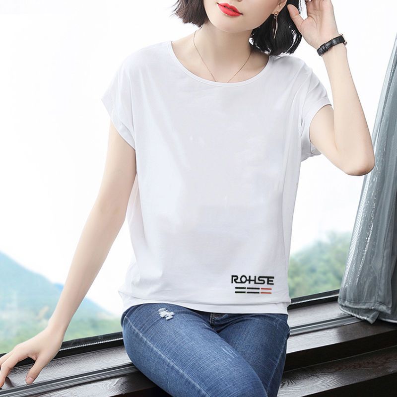 純棉新款親膚棉面料優惠百搭夏秋季女士休閒寬鬆時尚潮流無袖t恤