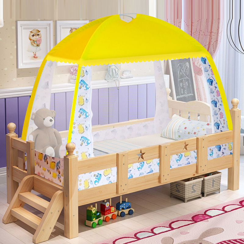 Baby bed yurt mosquito net cover bottom anti fall kindergarten baby baby BB princess with bracket folding