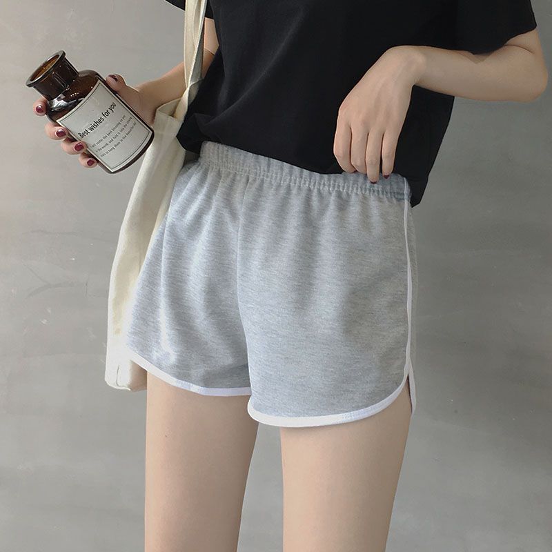 Two piece leisure sports shorts women's summer new yoga wide leg pants Korean loose large size home pajamas hot pants