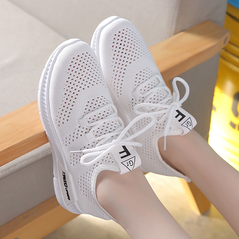 镂空网鞋女韩版百搭运动鞋女跑步鞋夏季透气女鞋休闲鞋新款鞋子az