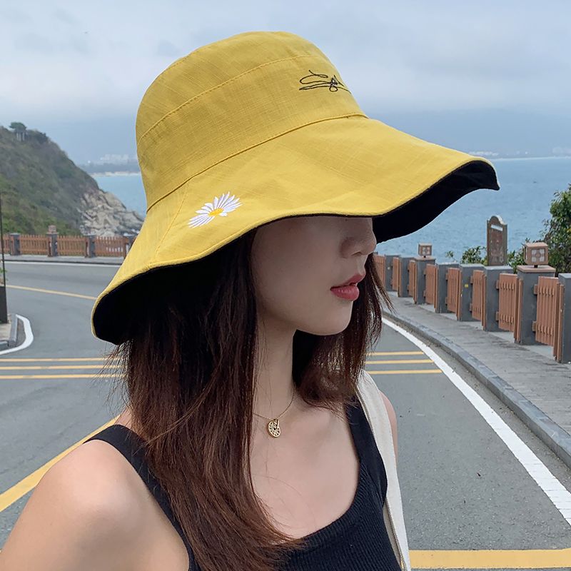 Children's Korean version of summer anti ultraviolet big eaves Hat Women's sun hat folding fisherman's cloth hat sun hat