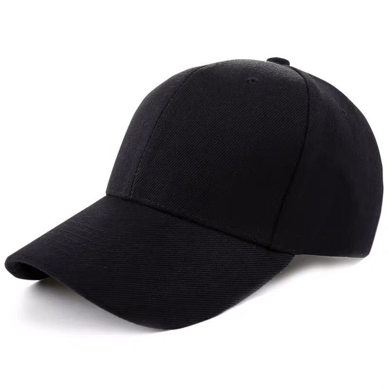 Hat Ladies fashion summer pure black men's baseball cap Korean duck tongue sports cap hip hop hat sunshade hat