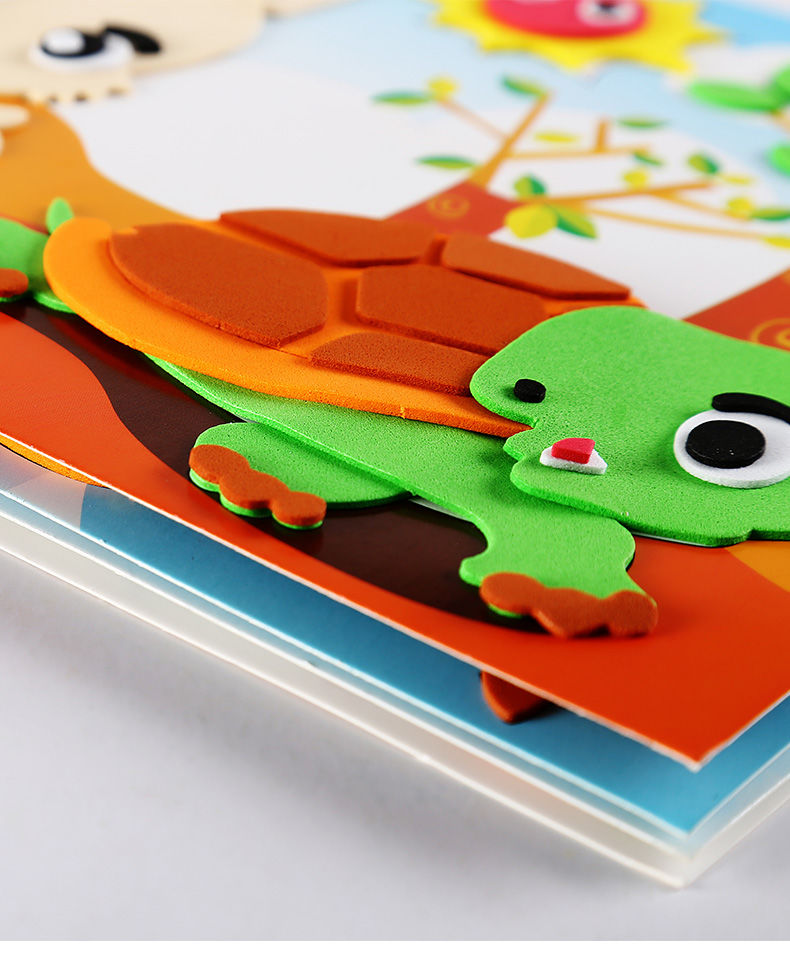 EVA立体粘贴画手工制作DIY材料包3D粘贴纸幼儿园diy创意益智玩具