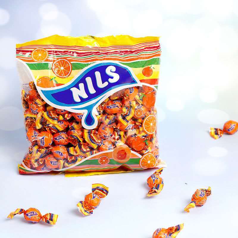 【kdv】俄罗斯进口尼丽斯橙味水果糖夹心软糖果结婚喜糖500g