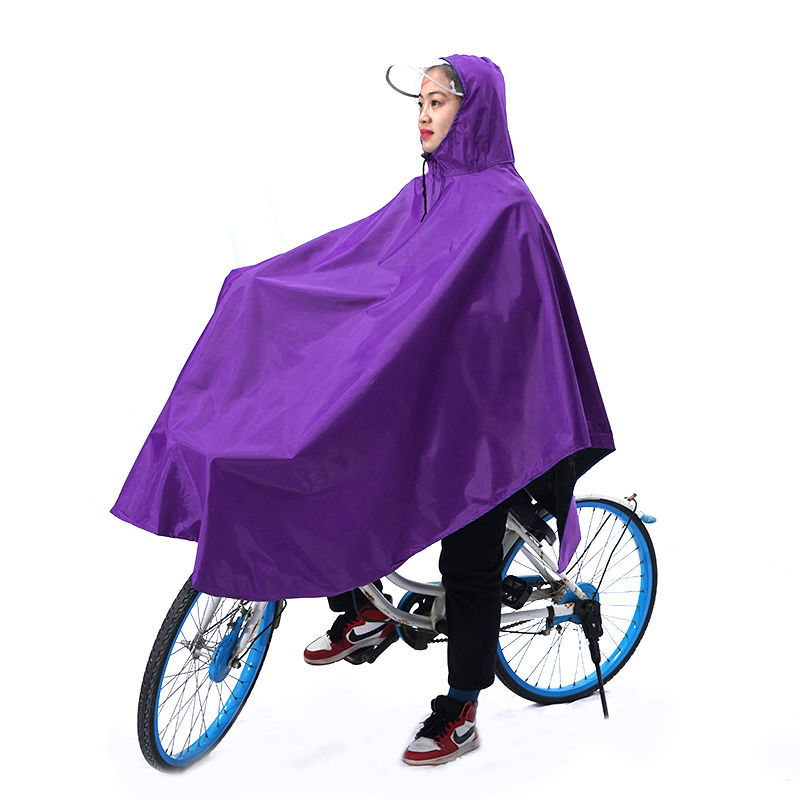 【大帽檐】雨衣自行车电动车摩托车骑行雨披加大加厚单人成人雨具