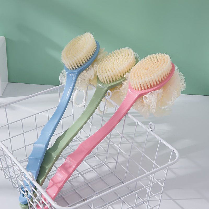 Bath ball bath brush rub bath artifact bath brush long handle soft hair bath brush scrub towel sponge bath towel soft rub mud
