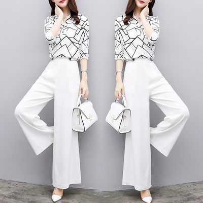 40313/【单件/套装】阔腿裤套装女新款夏季时尚休闲气质两件套装