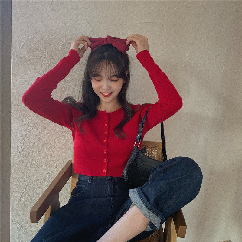 针织衫开衫外套女2020新款韩版网红宽松薄款毛衣外穿长袖短款上衣