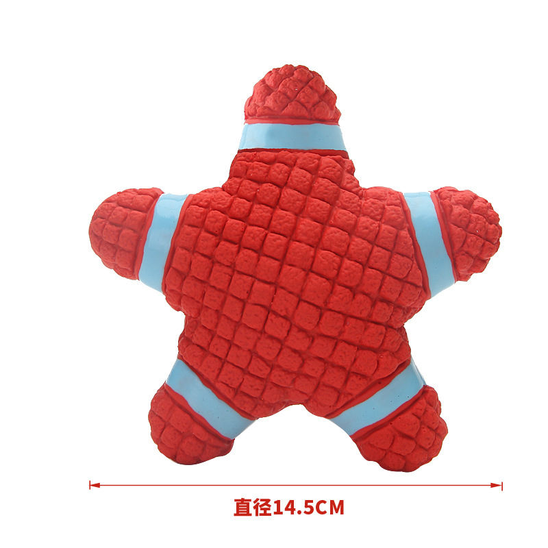 iT dog supplies toy sound cleaning teeth molar interaction red starfish latex toy teddy golden retriever swimming ring