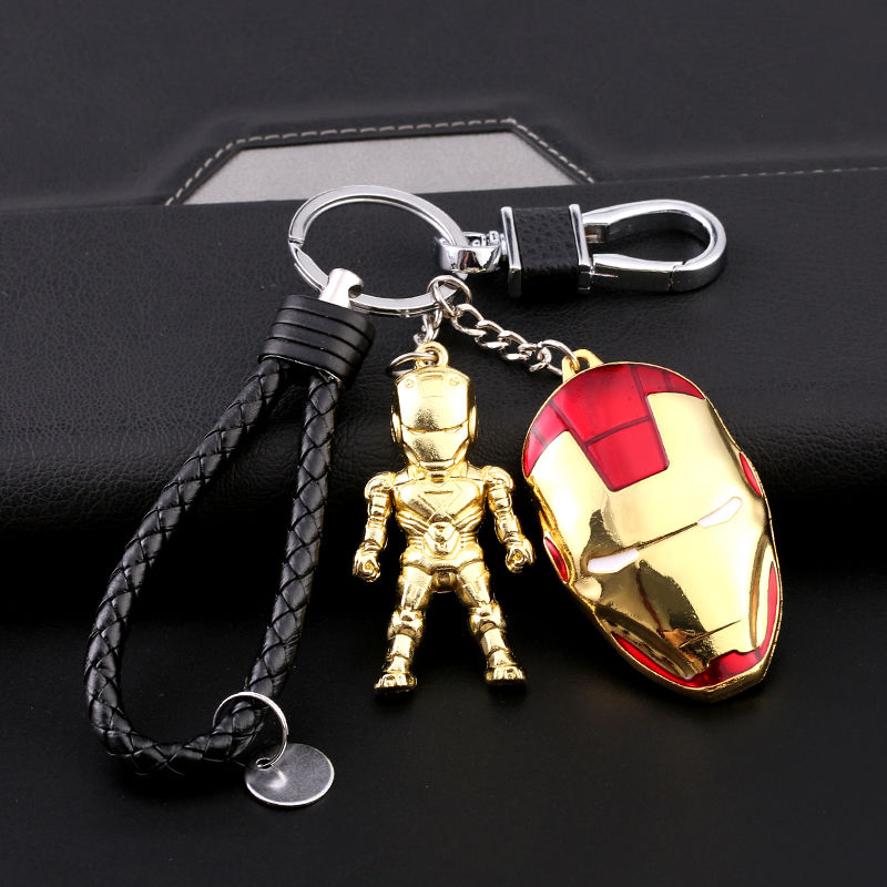 Marvel peripheral Avengers alliance creative iron man car key chain Captain America pendant domineering man
