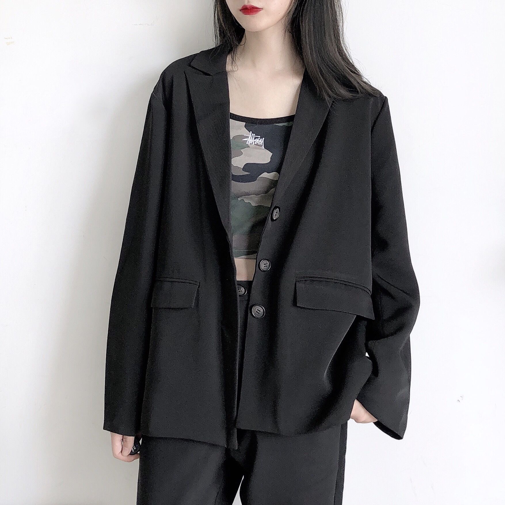 Fall 2020 new small suit coat British style Korean loose casual female student suit top fashion