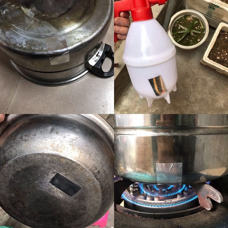 补锅贴不锈钢耐高温补漏补盆补裂缝补塑料铝箔胶带加厚防水隔热