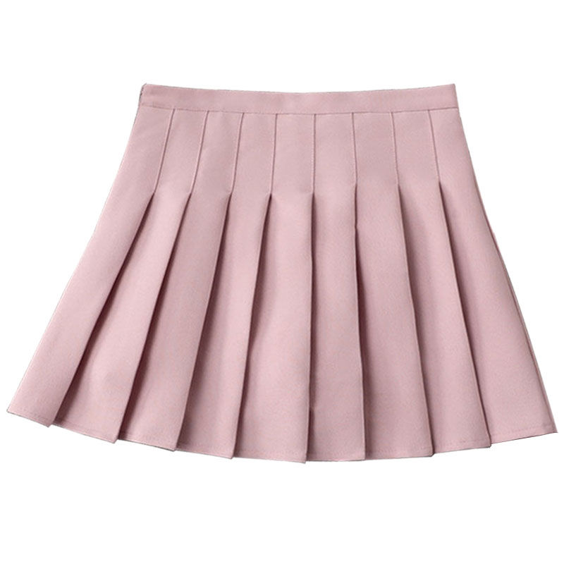 2020 Spring New Trendy Short Skirt Student Korean Style Black Pleated Skirt High Waist A-Line Skirt Women's Ins Skirt