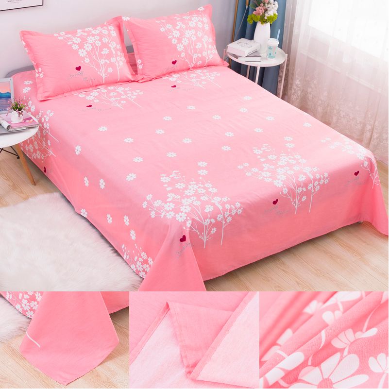 100%纯棉床单单件全棉加厚单人宿舍四季双人被单垫单【假一罚十】