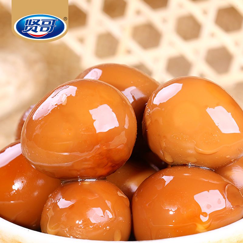贤哥鹌鹑蛋19g*4包无壳卤蛋零食蜜汁旦定一哥休闲小吃香辣熟铁蛋