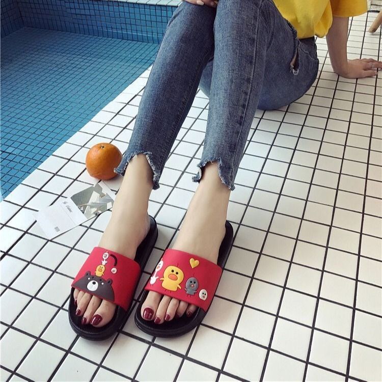 Sandals for home antiskid new casual flat heel fashion Korean version for inside and outside wear versatile thin sole student Ms. Xia